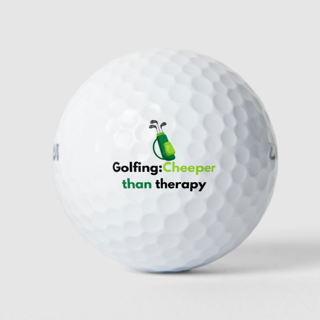 Balles De Golf Tee Time est mon moment,golfeur,golfaddicté (Devant)