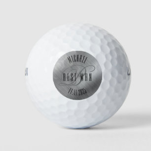Balles De Golf Témoin personnalisé en argent brossé