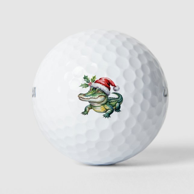 Balles De Golf Tendance Alligator-Crocodile Animal Noël        (Devant)