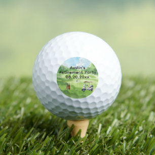 Balles De Golf Terrain de golf aquarelle Fête de retraite de golf
