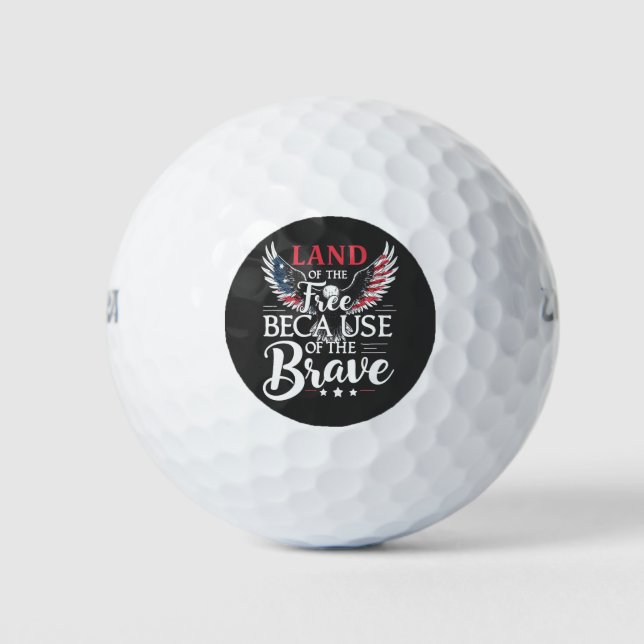 Balles De Golf Terre des Libres à cause du courageux vétéran (Devant)
