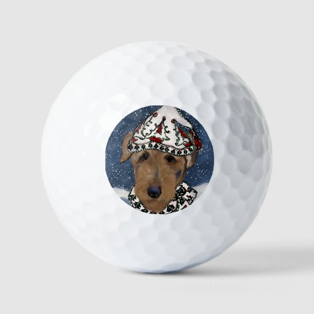 BALLES DE GOLF TERRIER AIREDALE      (Recto)