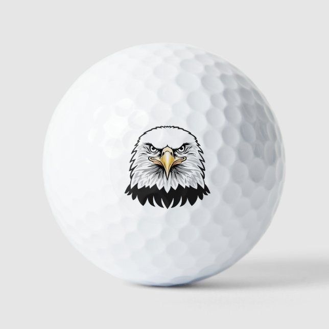 Balles De Golf Tête d'aigle chauve (Recto)