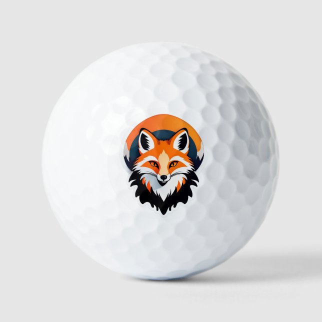 Balles De Golf Tête de renard vibrant (Recto)