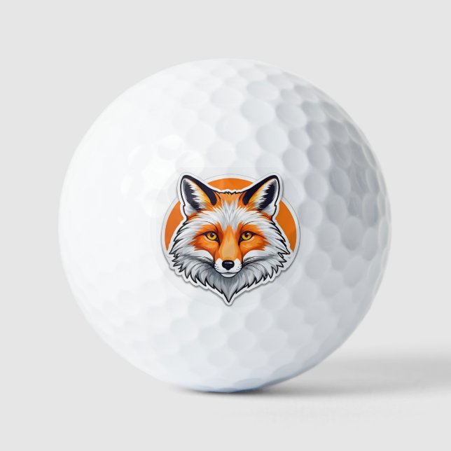 Balles De Golf Tête de renard vibrant (Recto)