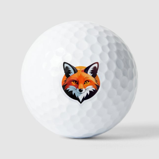 Balles De Golf Tête de renard vibrant (Recto)