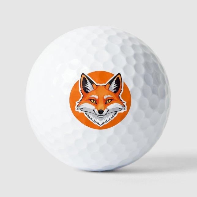 Balles De Golf Tête de renard vibrant (Recto)