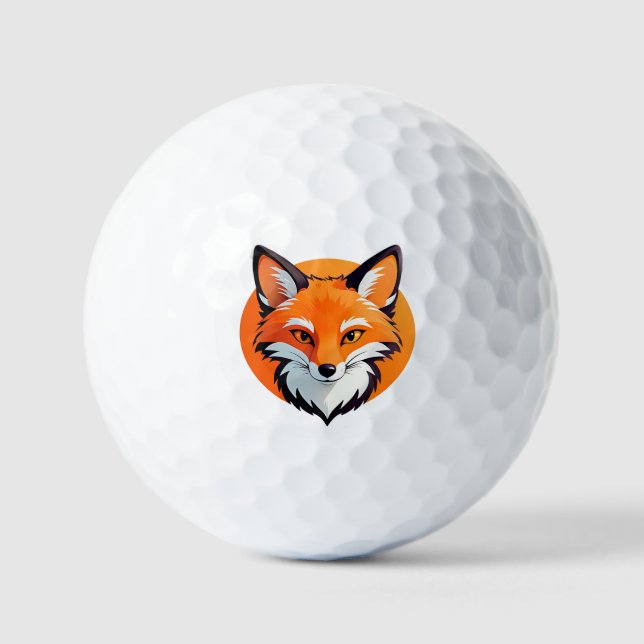 Balles De Golf Tête de renard vibrant (Recto)