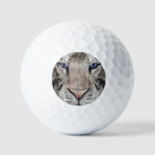 Balles De Golf Tête de Tigre Blanc Esthétique Faunique