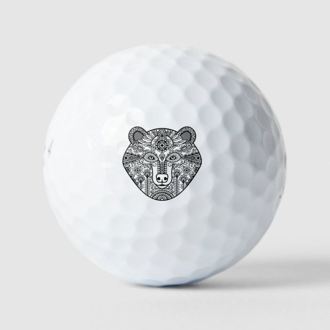 Balles De Golf Tête d'ours de style (Devant)