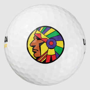 Balles De Golf Tête indienne couleur