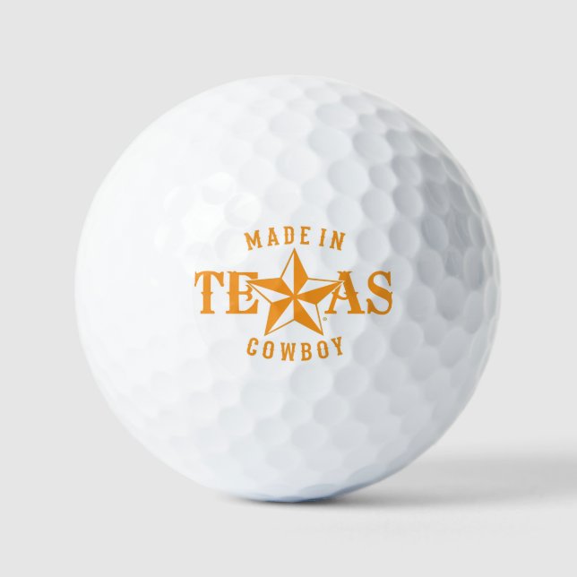 Balles De Golf Texas Cowboy (Recto)