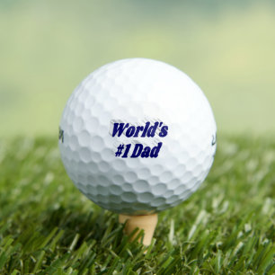 Balles De Golf Texte bleu foncé pour papa