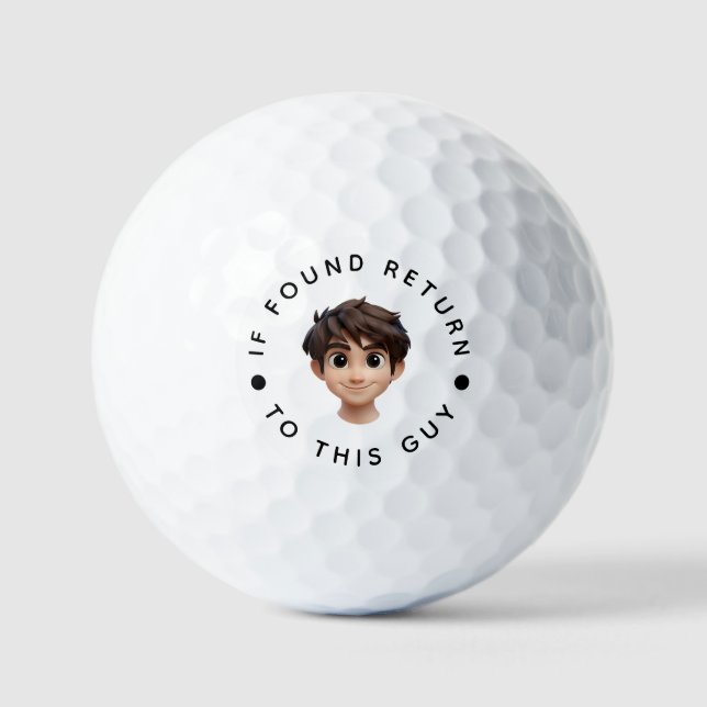 Balles De Golf Texte et nom personnalisés (Recto)