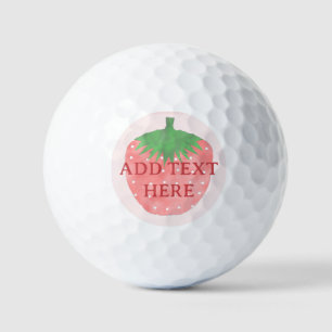 Balles De Golf Texte personnalisé de dessin de fraises