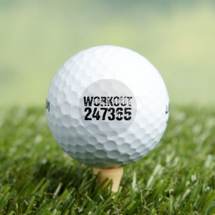 Balles De Golf Texte usé et rayé Workout 247365 noir