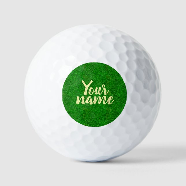 Balles De Golf Texture de gazon vert d'un terrain de football (Recto)