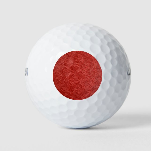 Balles De Golf Texture en cuir rouge (Devant)