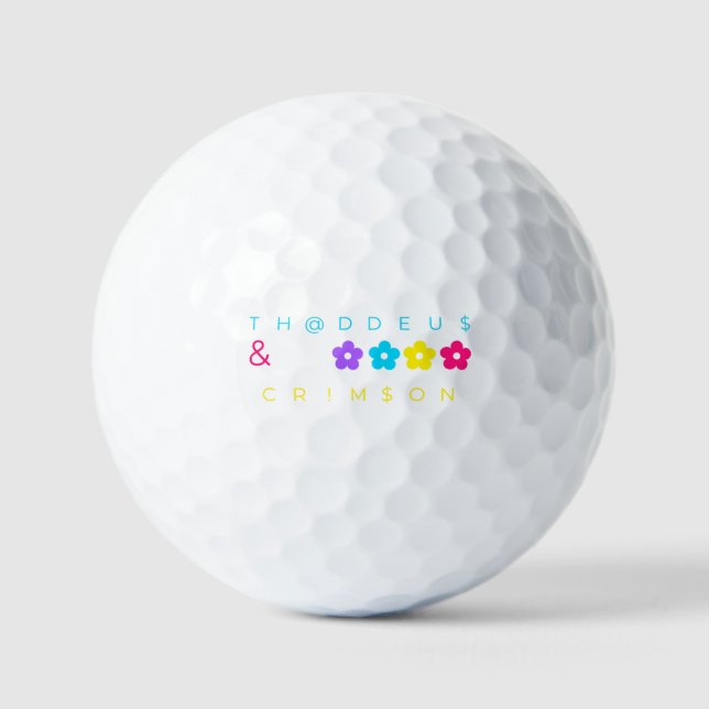 BALLES DE GOLF TH@DDEU$ & CRIM$ON (Recto)