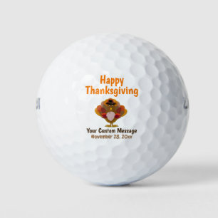 Balles De Golf Thanksgiving Famille Turquie Automne Célébration d