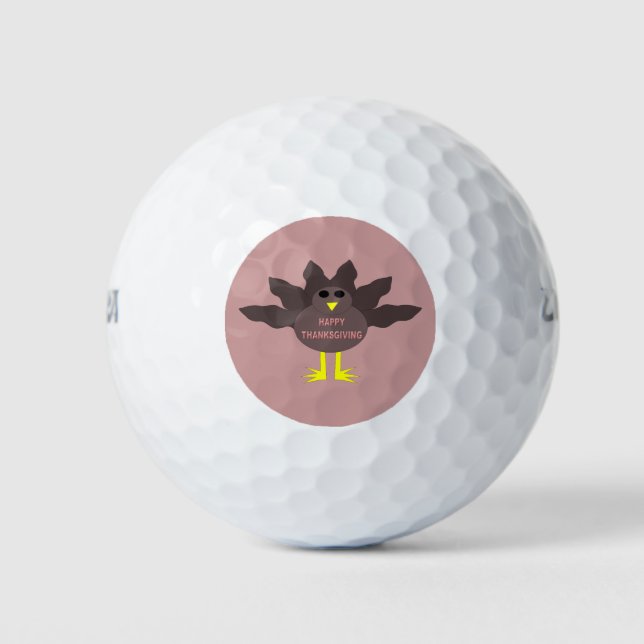 Balles De Golf Thanksgiving Pluced Turkey Golf Ball (Devant)