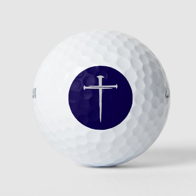 Balles De Golf The Three Nails Navy Cross Christian (Devant)