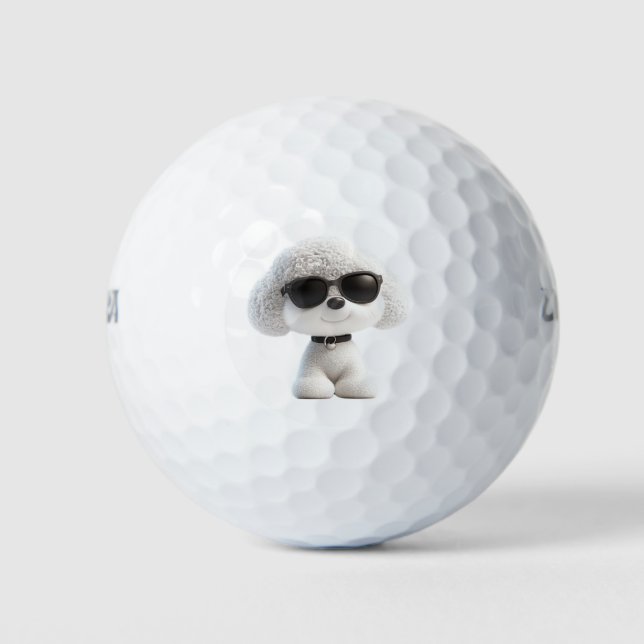 Balles de Golf Thème Bichon Frise (Devant)