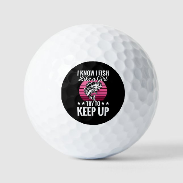 Balles De Golf Thème de pêche amusant (Recto)