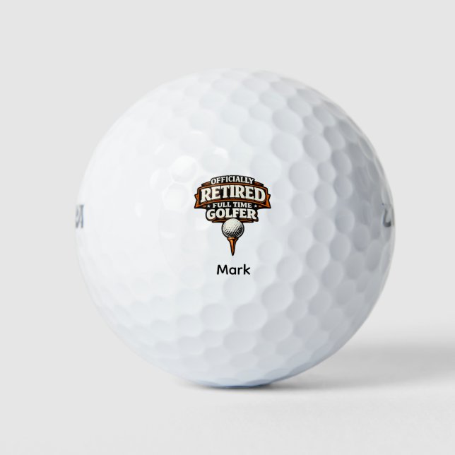 Balles De Golf Thème de retraite de golf pour golfeur (Devant)
