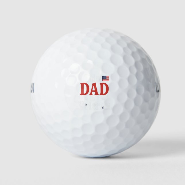 Balles De Golf This Dad is a Veteran Golf Balls – Cool Dad Gift (Devant)