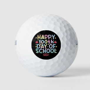 Balles De Golf Tie Dye Happy 100e jour d'école Enseignant Élève