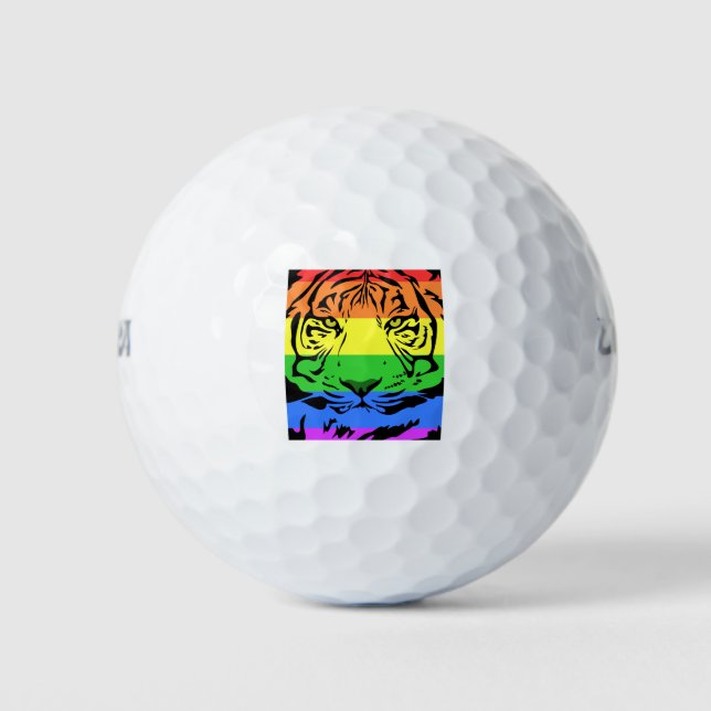 Balles De Golf Tigre arc-en-ciel (Devant)