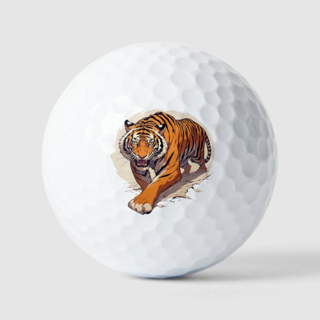 Balles De Golf Tigre de charge puissant (Recto)