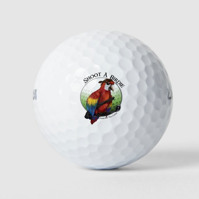 Balles De Golf Tirer Sur Un Birdie Pirate Golf Balls (Devant)