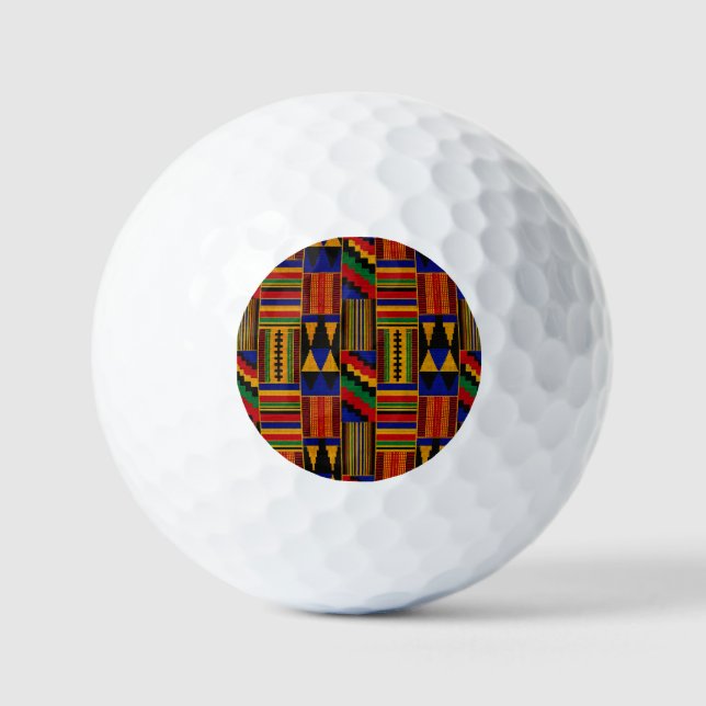 Balles De Golf Tissu Kente de style africain (Recto)