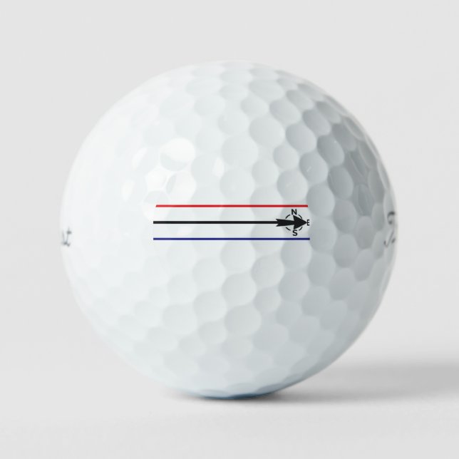 Balles de golf Titleist Pro V1 avec ligne d'aligne (Recto)