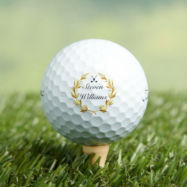 Balles De Golf Titleist Pro V1 Golf Balls - Custom Name Golf Ball (T-shirt Insitu)