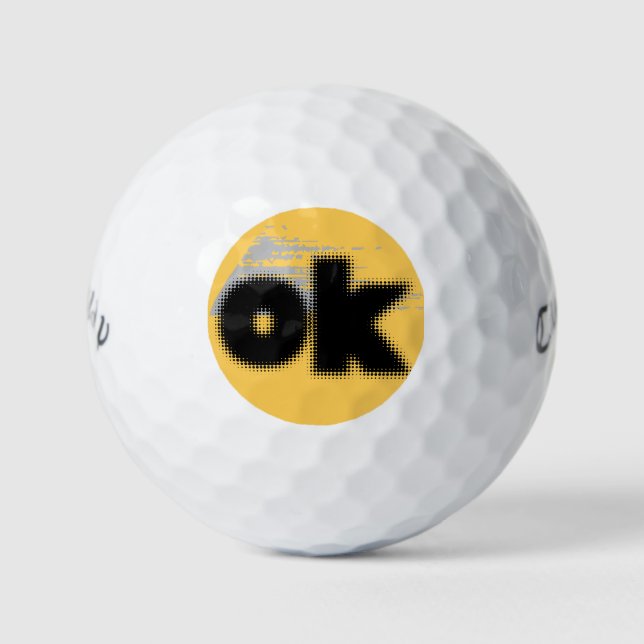 Balles De Golf Titre : "OK Vibes - Simple & Bold" (Devant)
