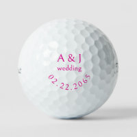 Titre personnalisé de mariage rose Titleist Pro V1