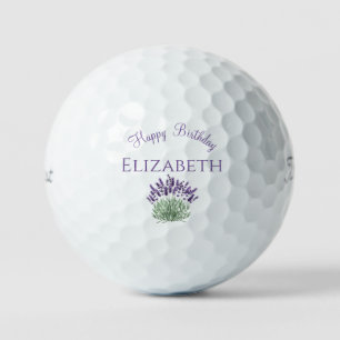 Balles De Golf Titre Titleist personnalisé Lavande Bon Anniversai