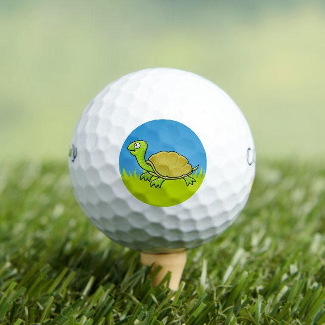 Balles De Golf Tortue de dessin animé (T-shirt Insitu)