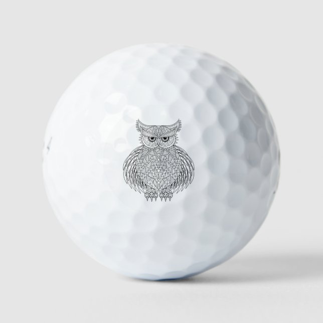 Balles De Golf Totem d'oiseaux de hibou inspiré (Devant)
