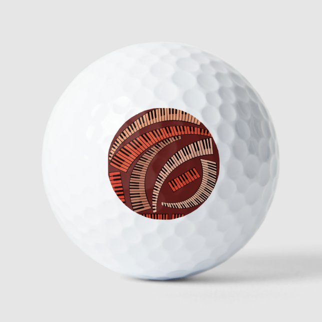 Balles De Golf Touches de piano courbes (Recto)
