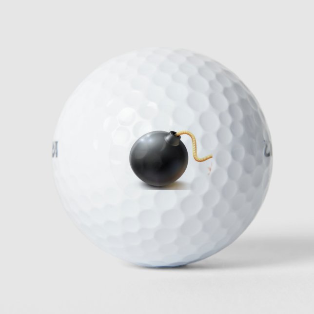 Balles De Golf Touchez des bombes toute la journée avec ce logo b (Devant)