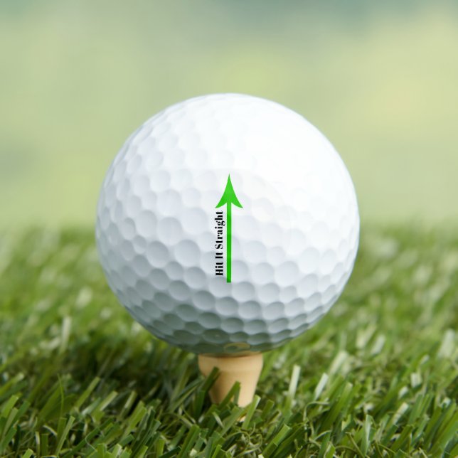 Balles De Golf Touchez-Le Droite Flèche Verte (T-shirt Insitu)