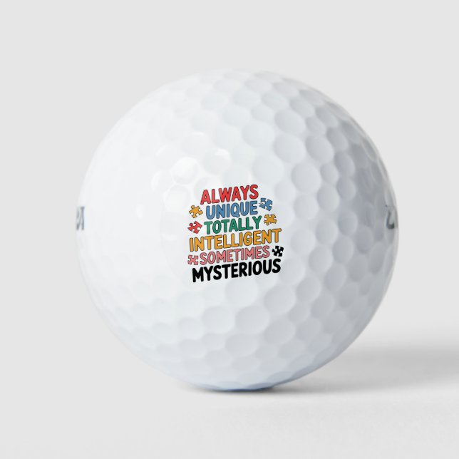 Balles De Golf Toujours Unique Totalement Intelligent Parfois (Devant)