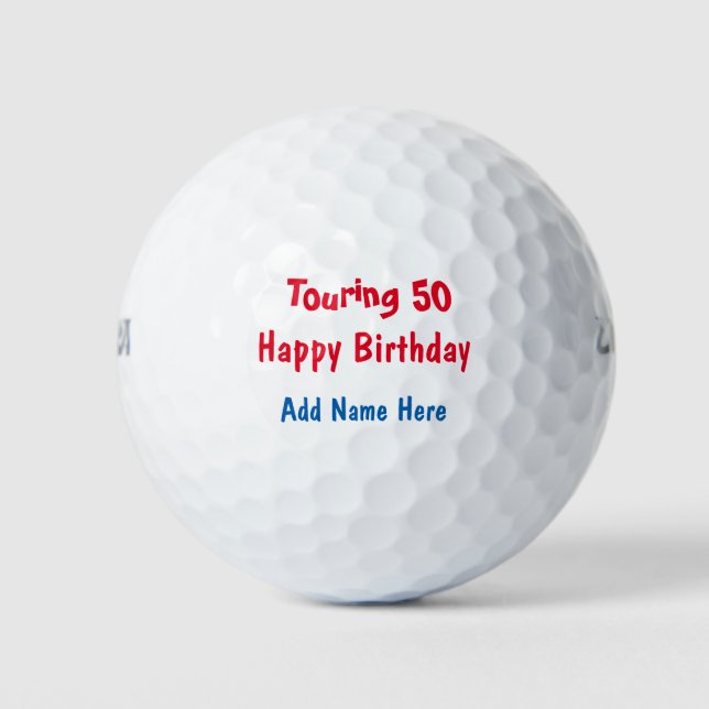 Balles De Golf Tournée d'anniversaire (Devant)