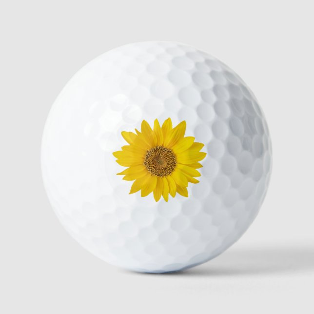 Balles De Golf Tournesol jaune simple (Recto)