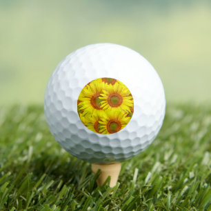 Balles De Golf Tournesols Floral Rustique Été Jaune Mariages