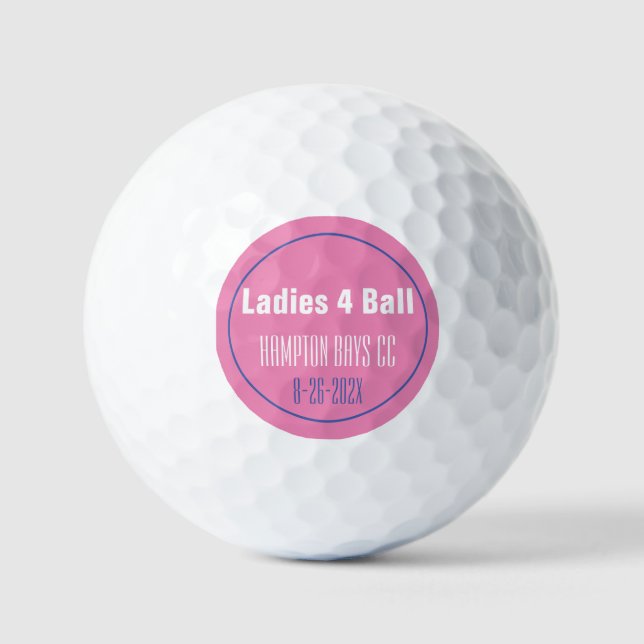 Balles De Golf Tournoi de la Ligue des dames Souvenir Golf Ball (Recto)